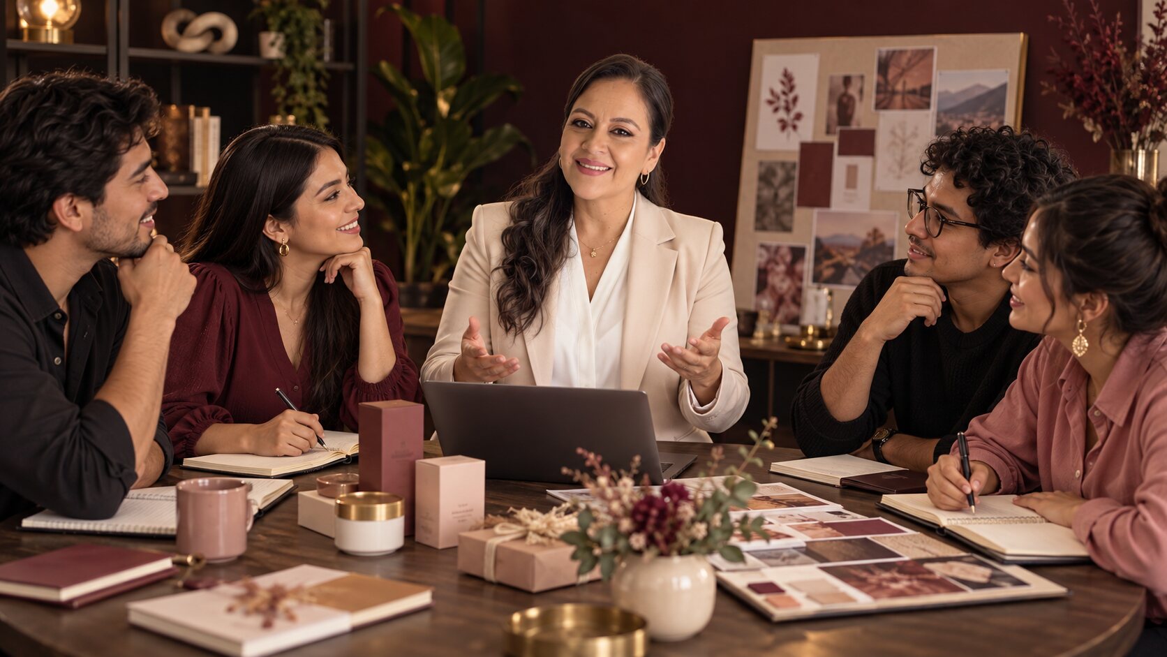 Jennyfer Méndez acompañando una sesión de estrategia empresarial